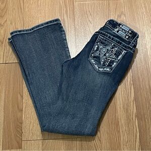 Grace in La Girls 10 (24x27) Bootcut Jeans Dark Blue Embellished Western Cowgirl